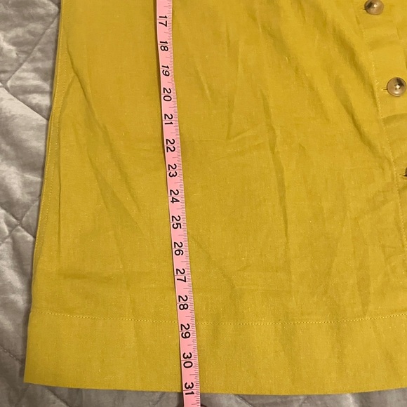 NWT Madewell Tie Palisade Button Front Midi Skirt in Linen-Cotton Size 6 - Picture 7 of 9